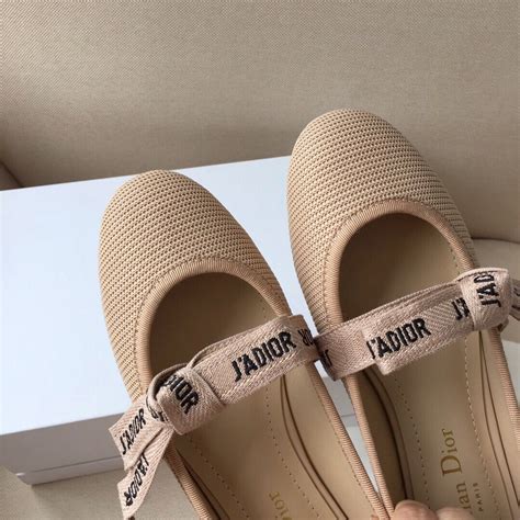 Miss j'adior technical canvas ballerina flat 